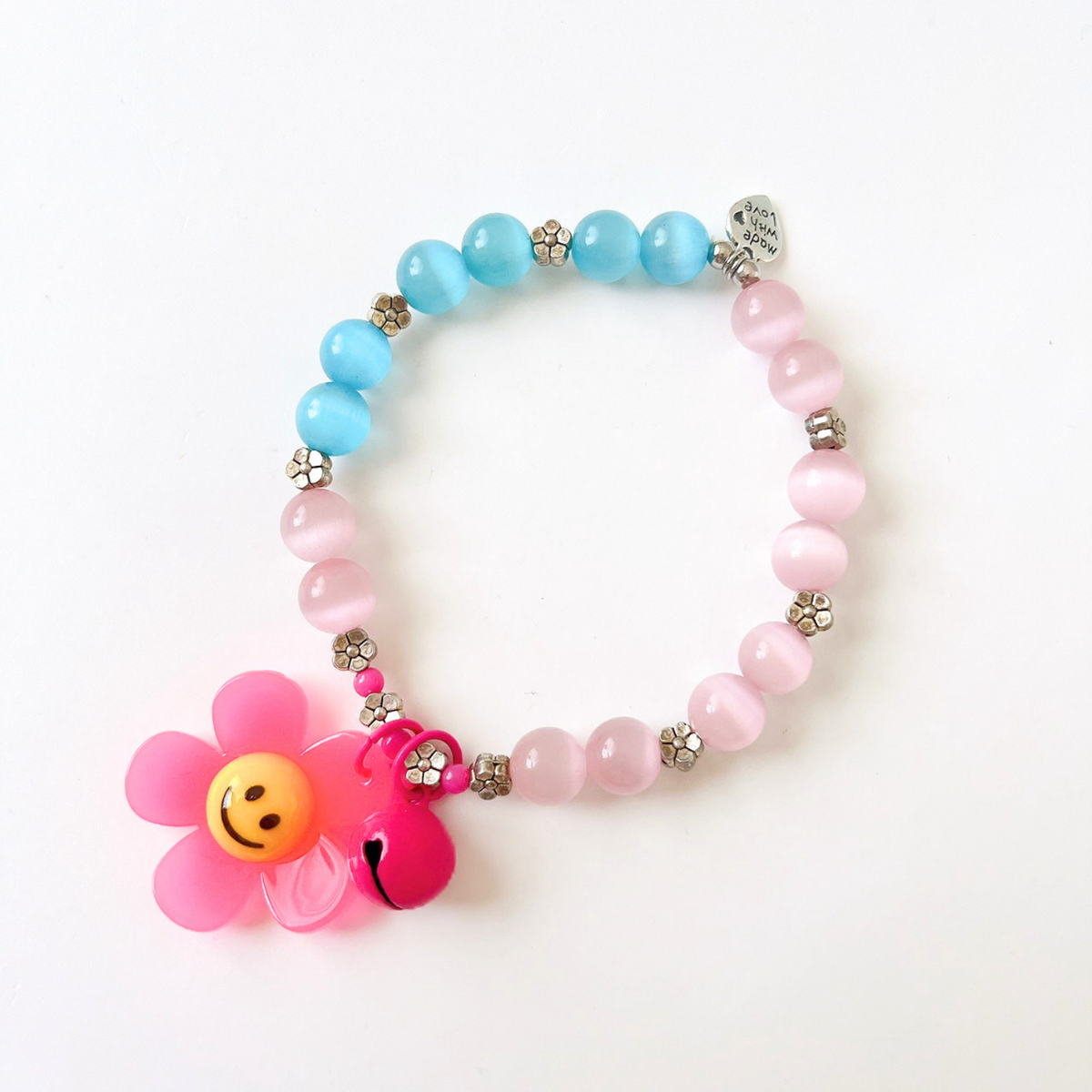 ペット用 ピンクフラワーチャーム ネックレス